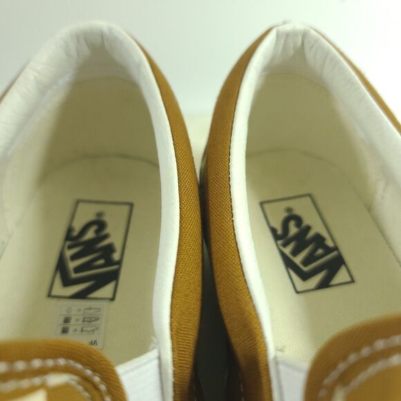 NEW Vans Classic Slip-On Sz 12 Color Theory Checkerboard Golden Brown Sneakers - Picture 11 of 13